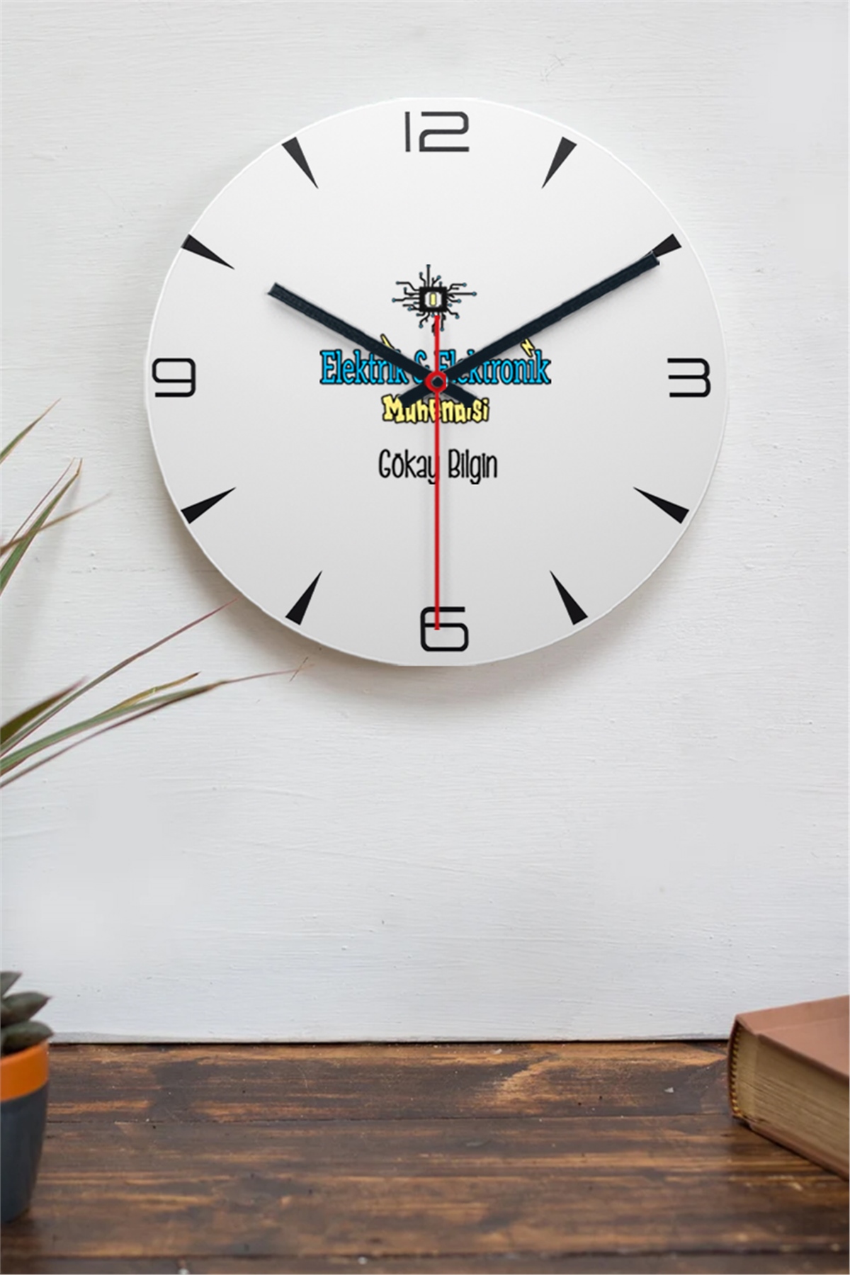 Elektrik Elektronik Mühendisi Ahşap Duvar Saati