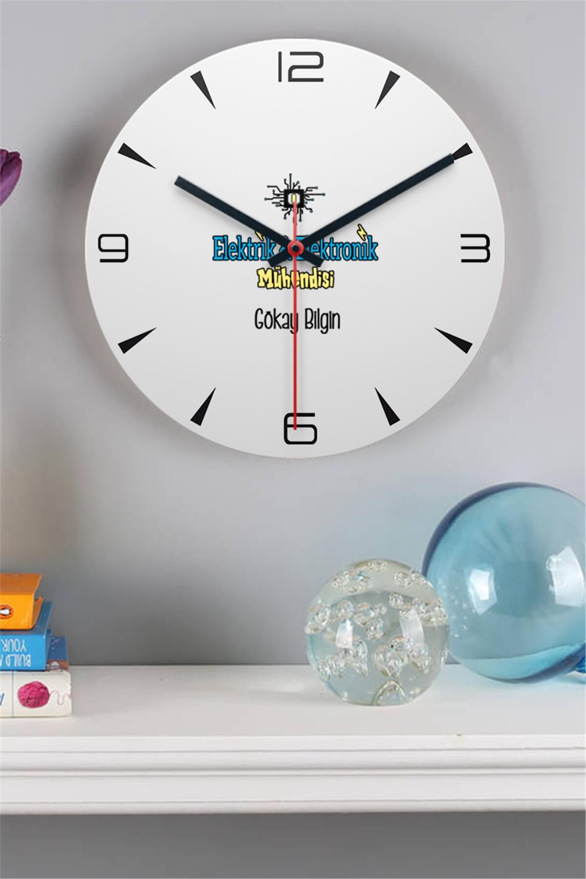 Elektrik Elektronik Mühendisi Ahşap Duvar Saati