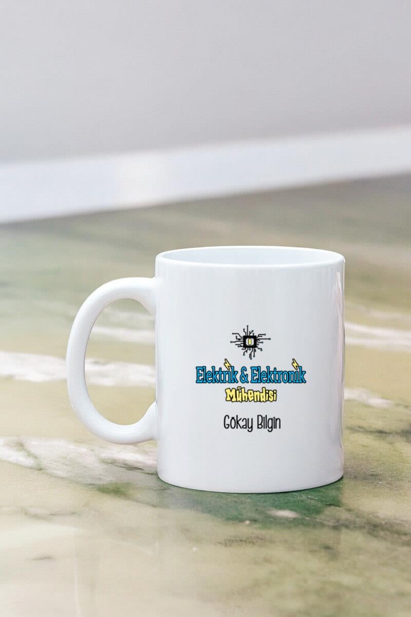 Elektrik Elektronik Mühendisine Hediye Beyaz Kupa Bardak