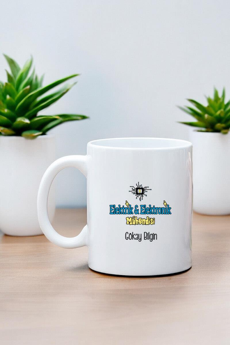 Elektrik Elektronik Mühendisine Hediye Beyaz Kupa Bardak