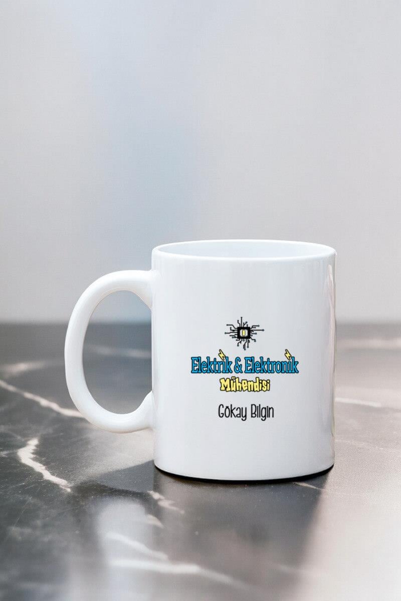 Elektrik Elektronik Mühendisine Hediye Beyaz Kupa Bardak