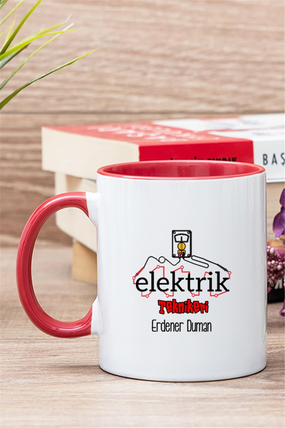 Elektrik Teknikeri İçi Renkli Kupa Bardak