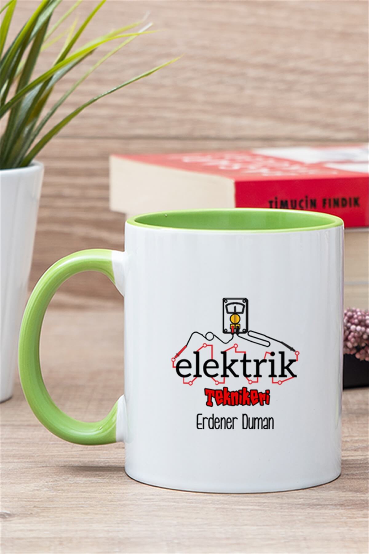 Elektrik Teknikeri İçi Renkli Kupa Bardak