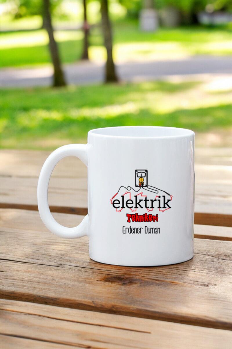 Elektrik Teknikerine Hediye Beyaz Kupa Bardak
