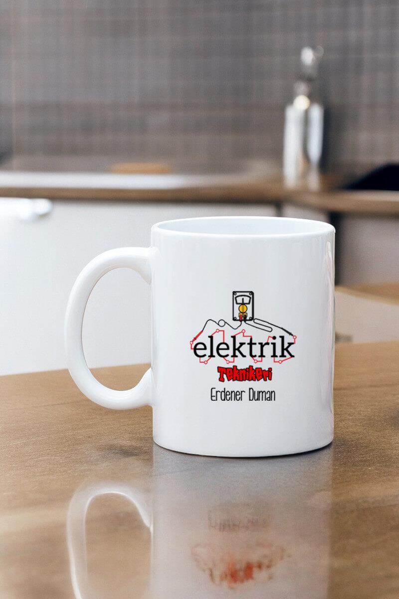Elektrik Teknikerine Hediye Beyaz Kupa Bardak