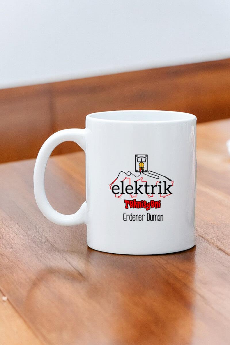 Elektrik Teknikerine Hediye Beyaz Kupa Bardak