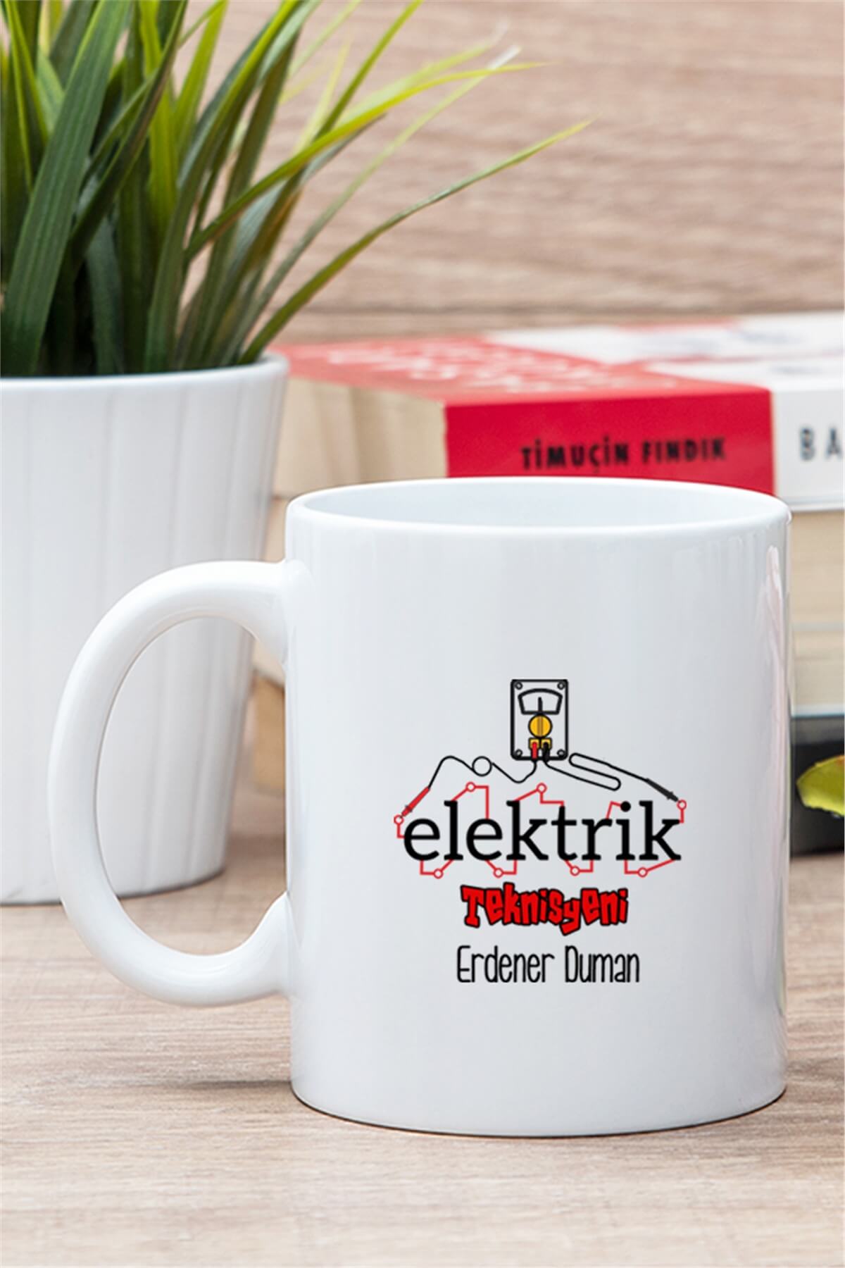 Elektrik Teknisyenine Hediye Beyaz Kupa Bardak