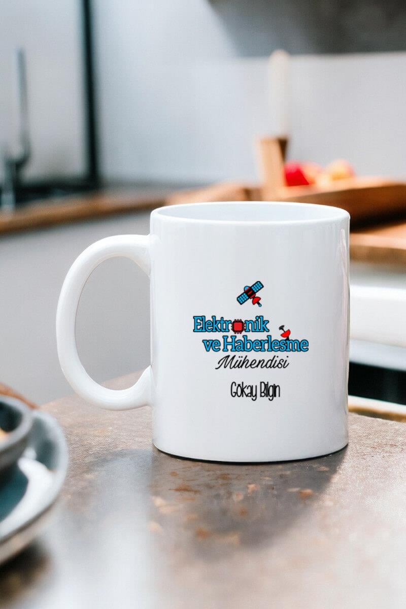 Elektronik Haberleşme Mühendisine Hediye Beyaz Kupa Bardak