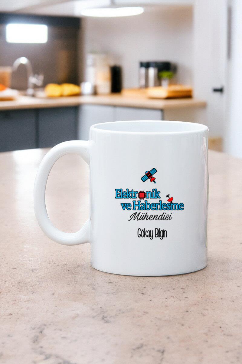 Elektronik Haberleşme Mühendisine Hediye Beyaz Kupa Bardak