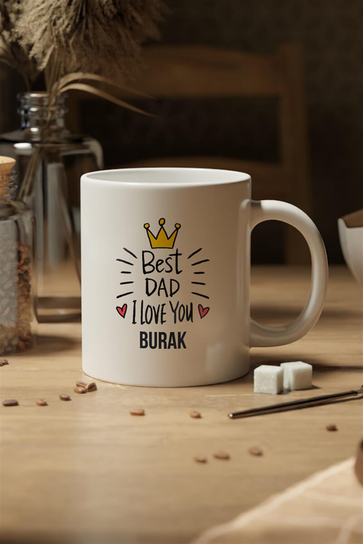 En İyi Babalara Hediye Best Dad Porselen Kupa Bardak