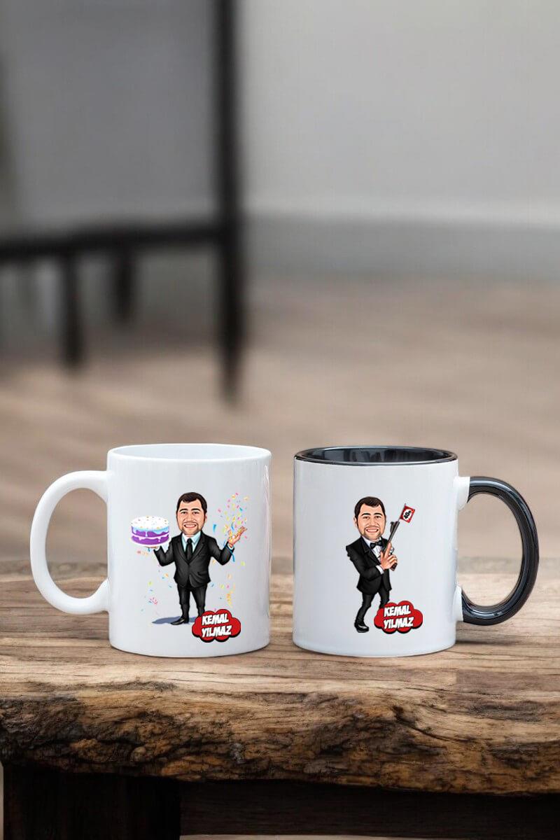 En Yakın Erkek Arkadaşa Doğum Günü Hediyesi Karikatürlü Kupa