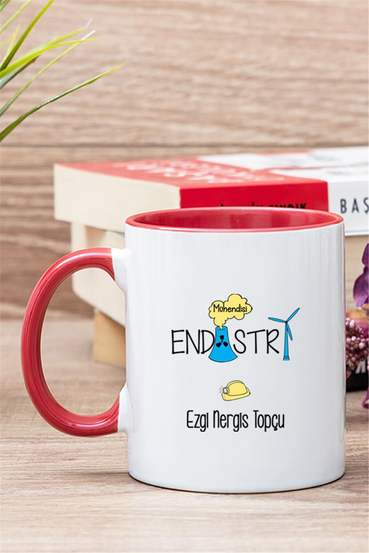 Endüstri Mühendisi İçi Renkli Kupa Bardak