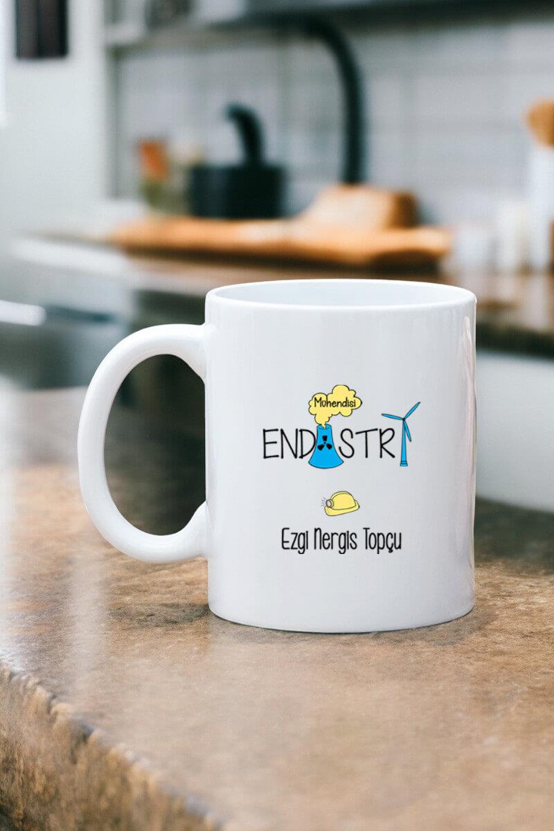 Endüstri Mühendisine Hediye Beyaz Kupa Bardak