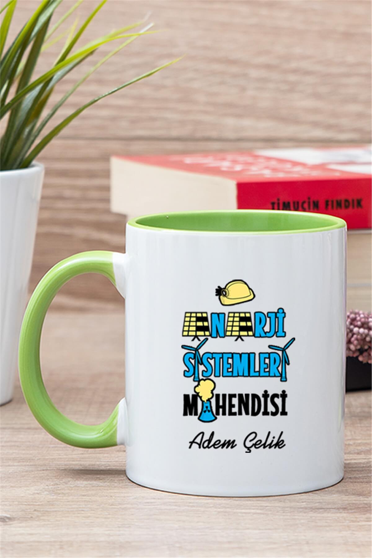 Enerji Sistemleri Mühendisi İçi Renkli Kupa Bardak