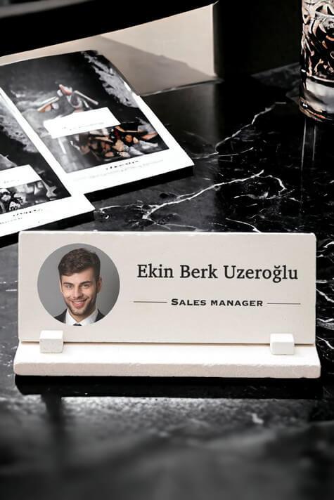 Erkeğe Ofis Hediyesi Fotoğraflı Masaüstü İsimlik