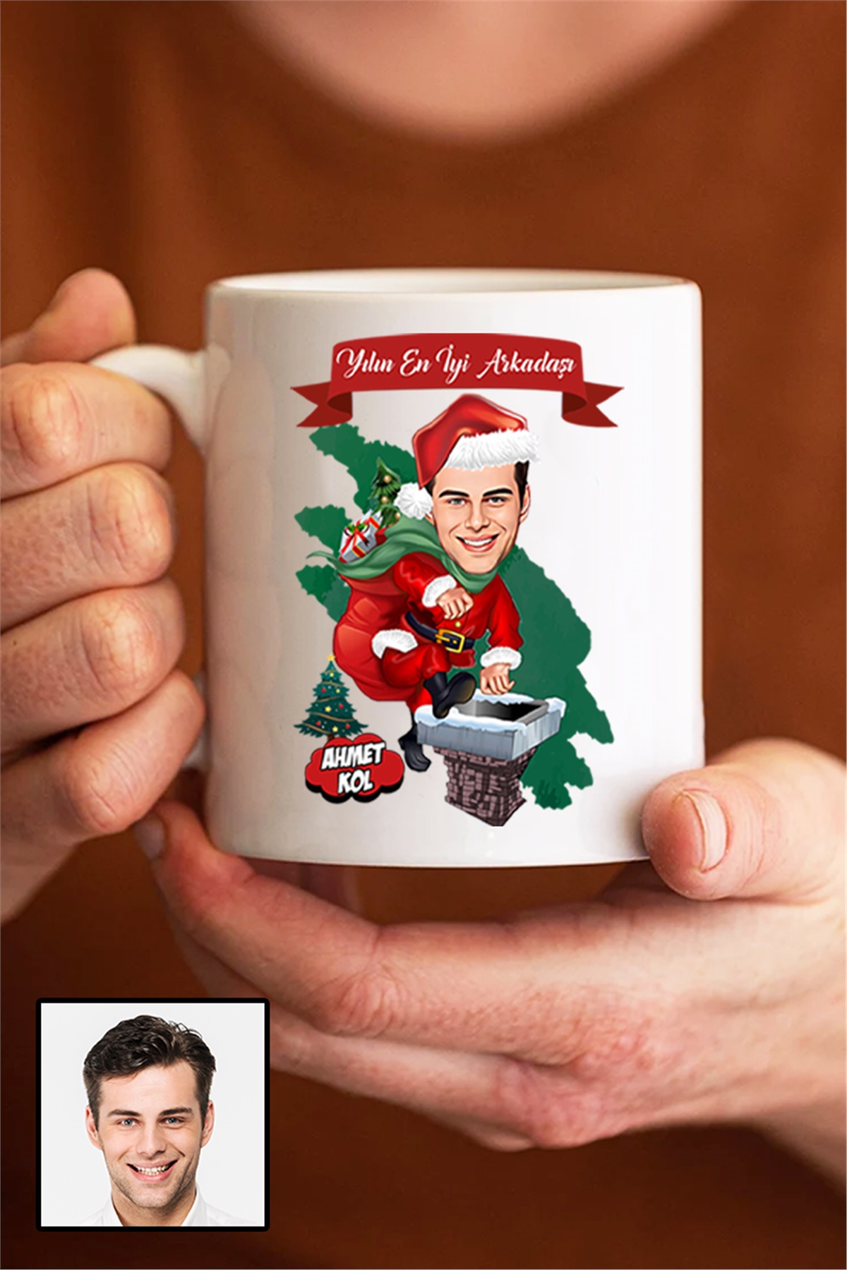Erkek Arkadaşa Yılbaşı Hediyesi Karikatürlü Kupa Bardak