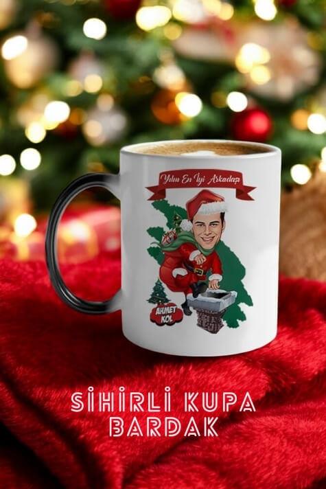 Erkek Arkadaşa Yılbaşı Hediyesi Sihirli Kupa Bardak
