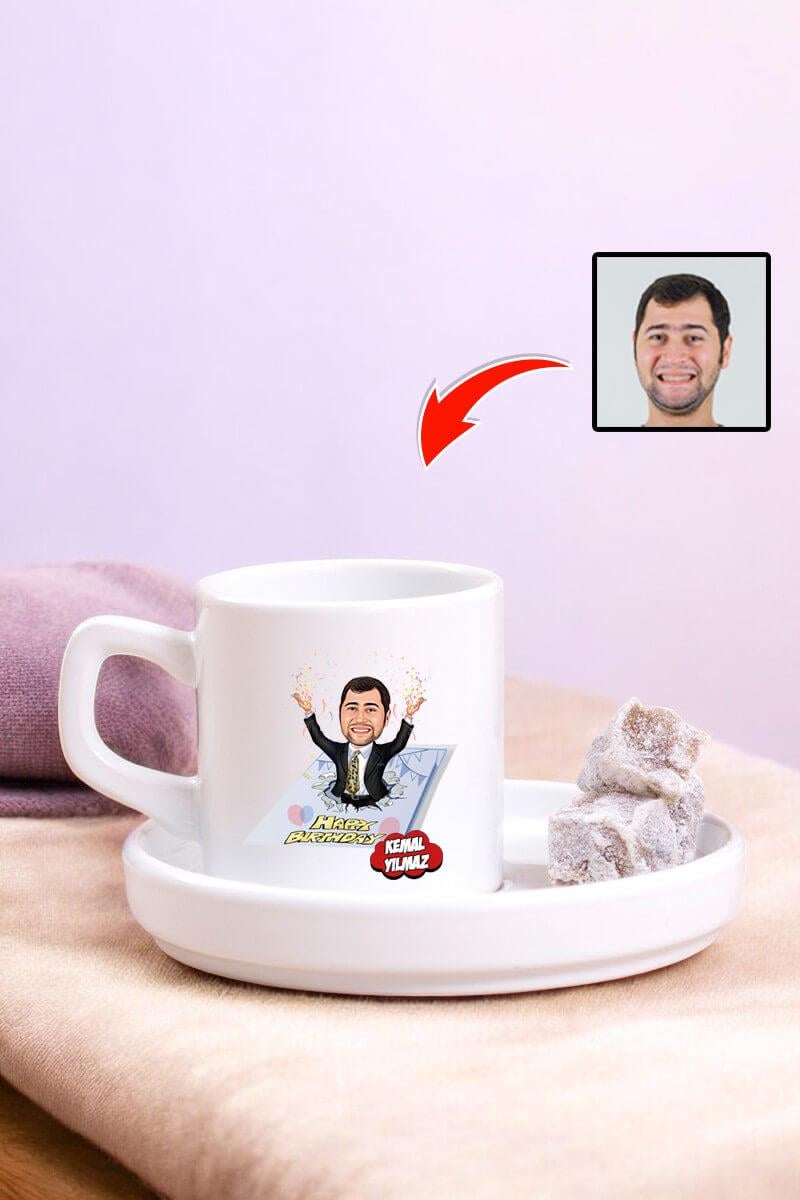 Erkek Kardeşe Doğum Günü Hediyesi Karikatürlü Kahve Fincanı