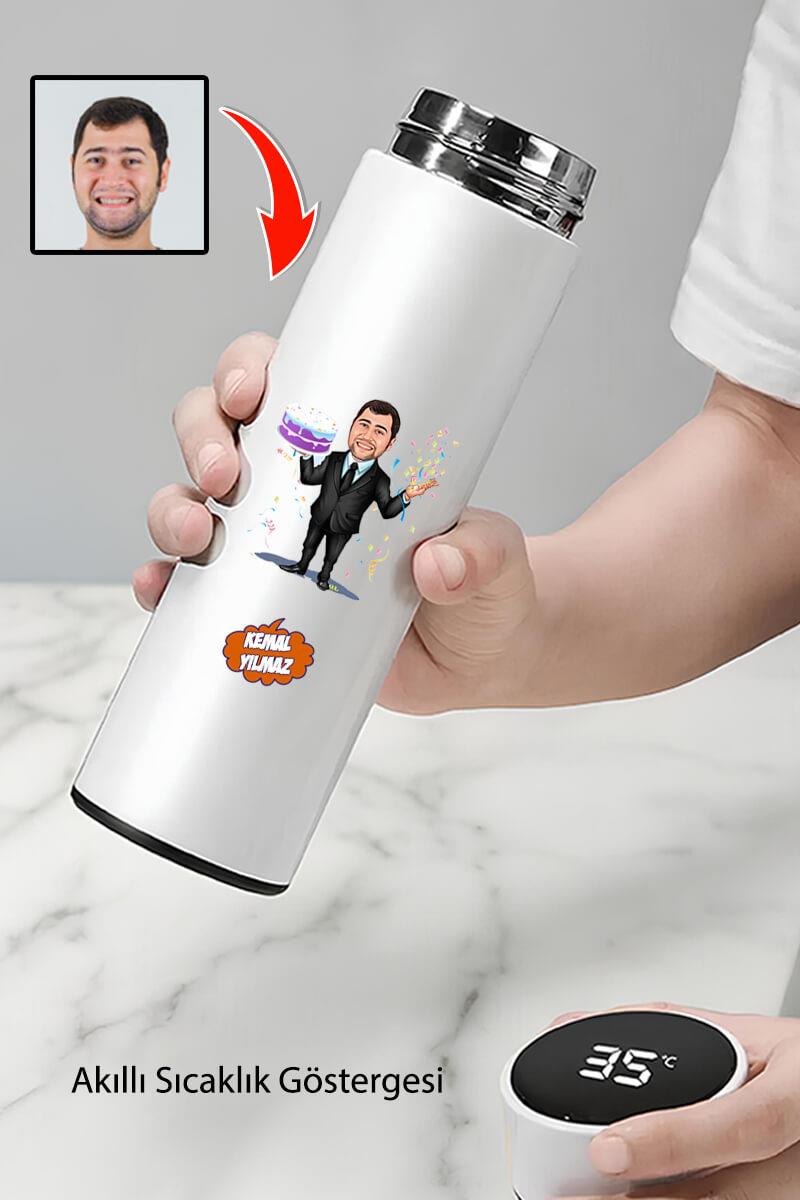 Erkek Kardeşe Doğum Günü Hediyesi Karikatürlü Termos Bardak