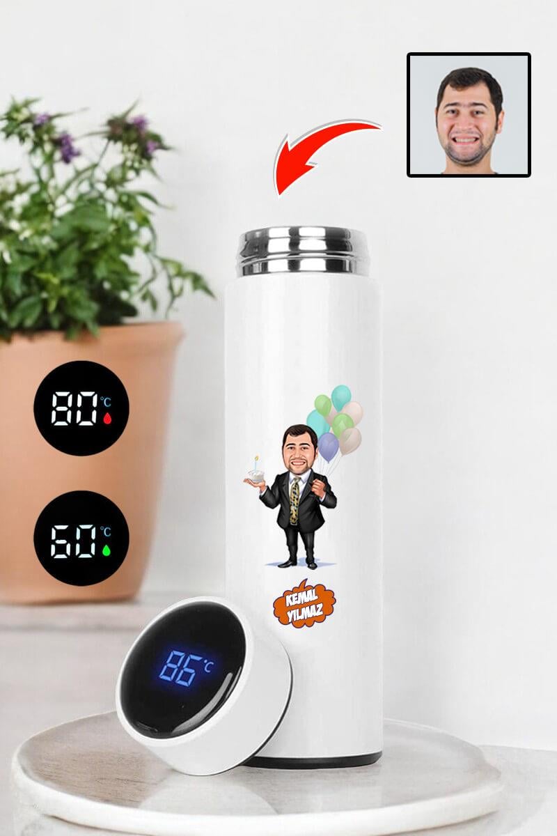 Erkek Kardeşe Doğum Günü Hediyesi Karikatürlü Termos Bardak