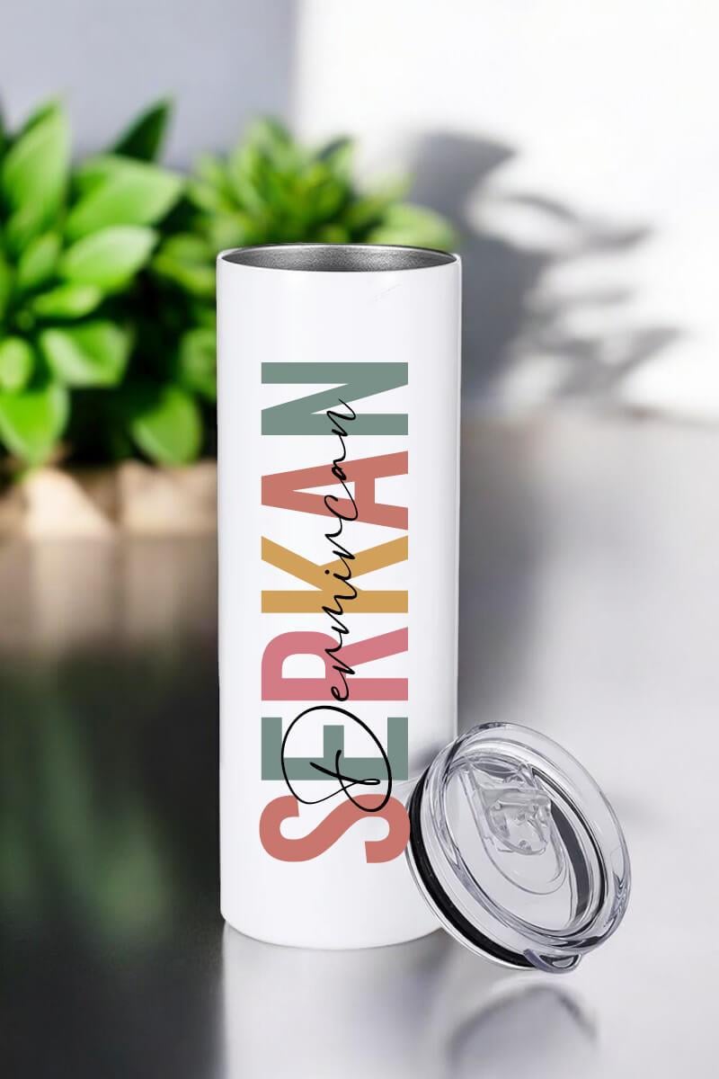 Erkeklere Hediye İsim Yazılı Çelik Termos Bardak