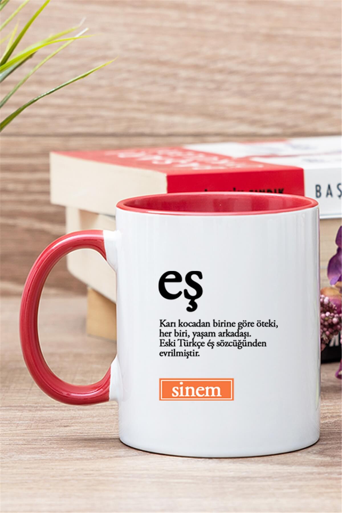 Eş Kelime Anlamı İçi Renkli Kupa Bardak