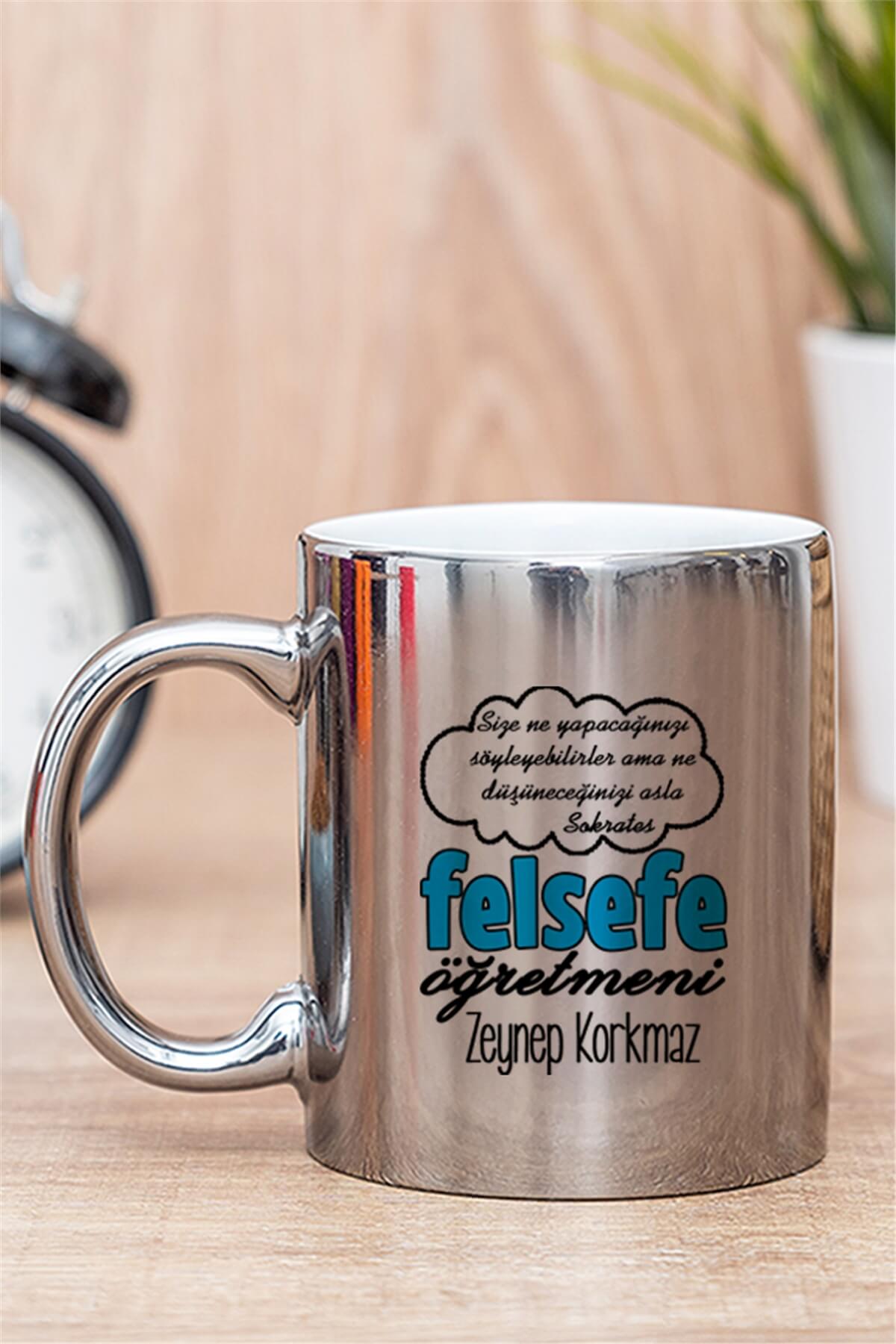Felsefe Öğretmeni Gold - Silver Kupa Bardak