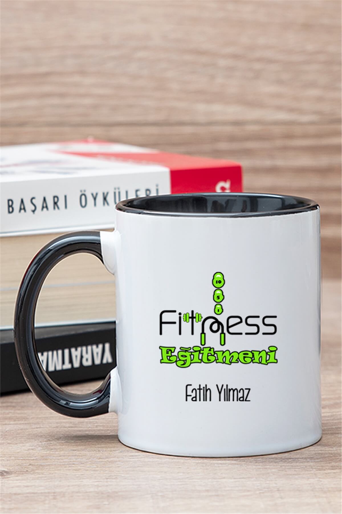 Fitness Eğitmeni İçi Renkli Kupa Bardak