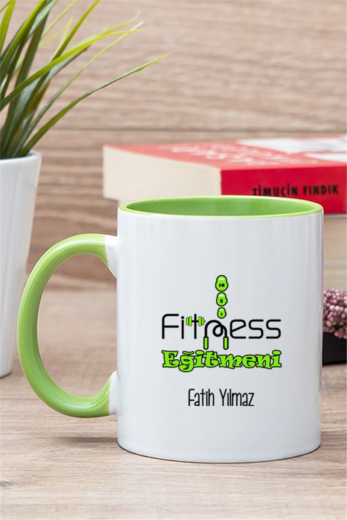 Fitness Eğitmeni İçi Renkli Kupa Bardak