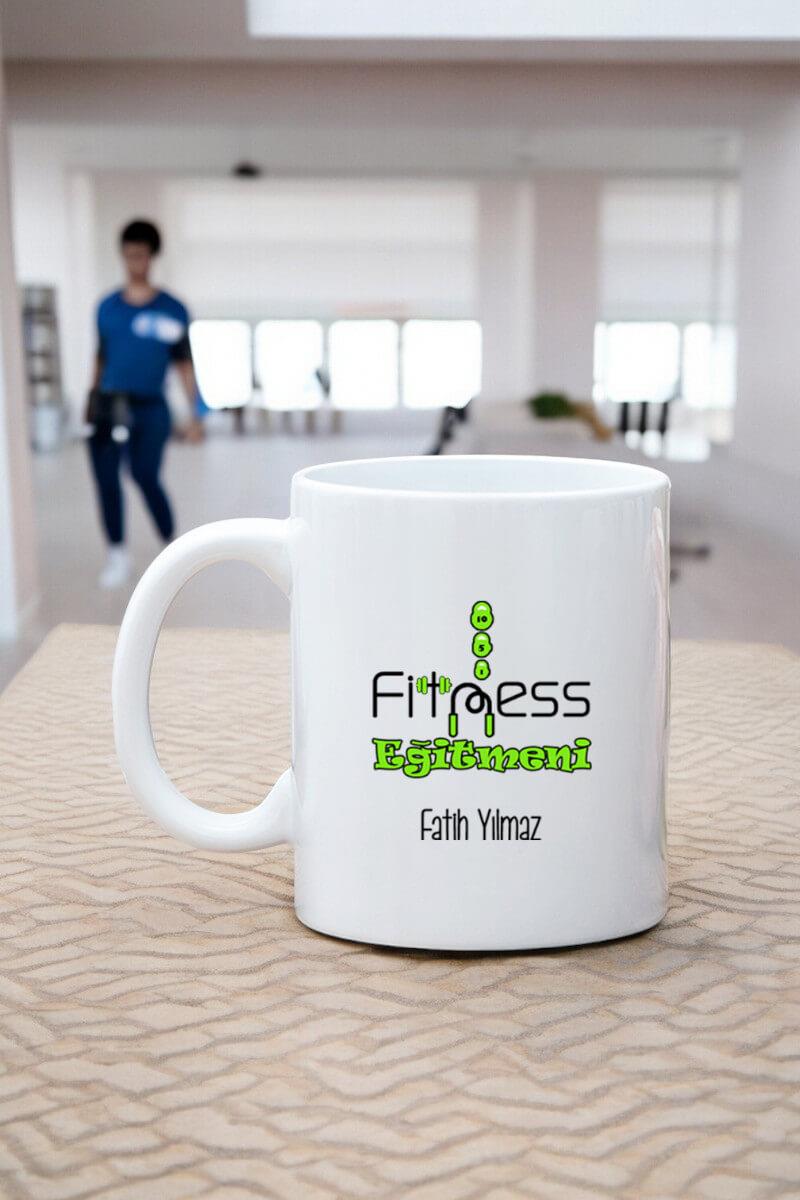 Fitness Eğitmenine Hediye Beyaz Kupa Bardak