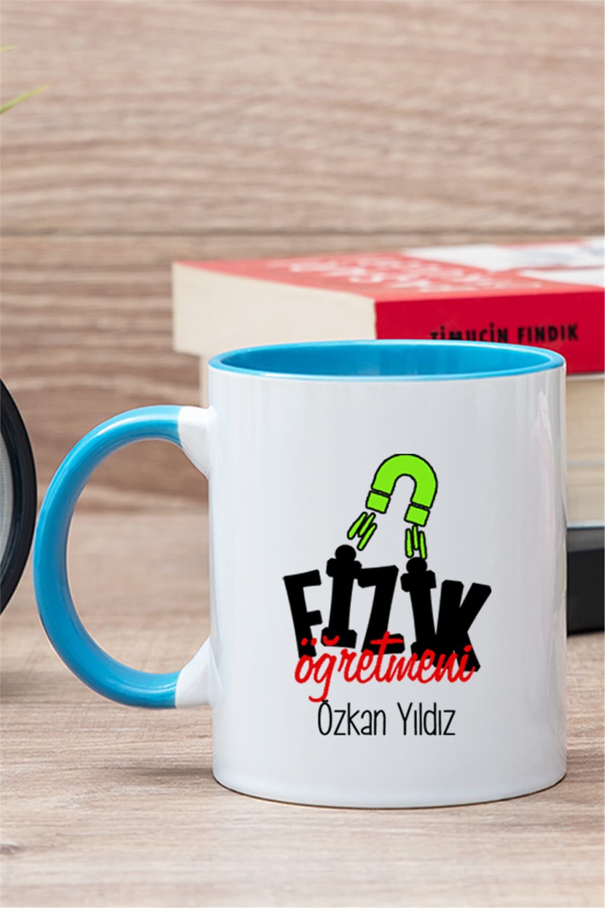 Fizik Öğretmeni İçi Renkli Kupa Bardak
