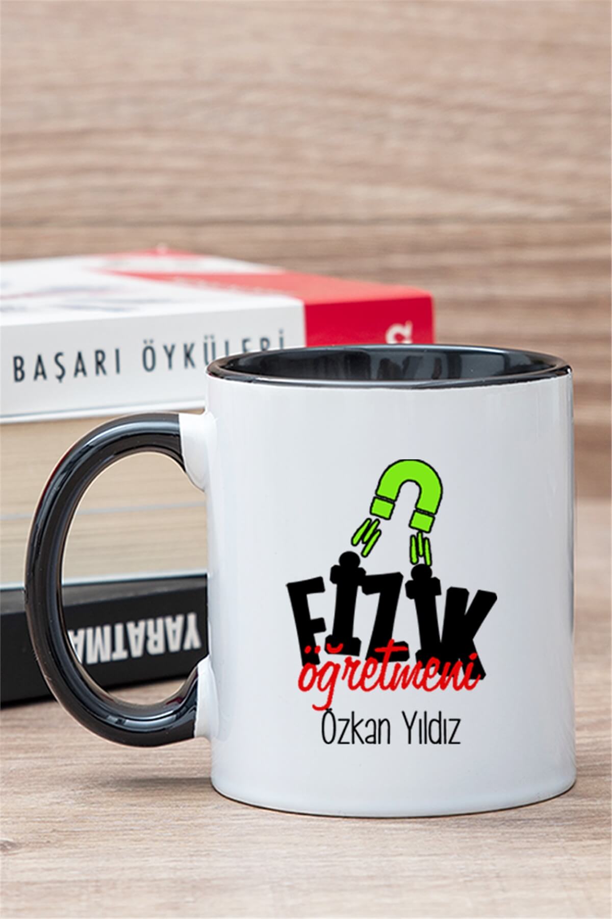 Fizik Öğretmeni İçi Renkli Kupa Bardak