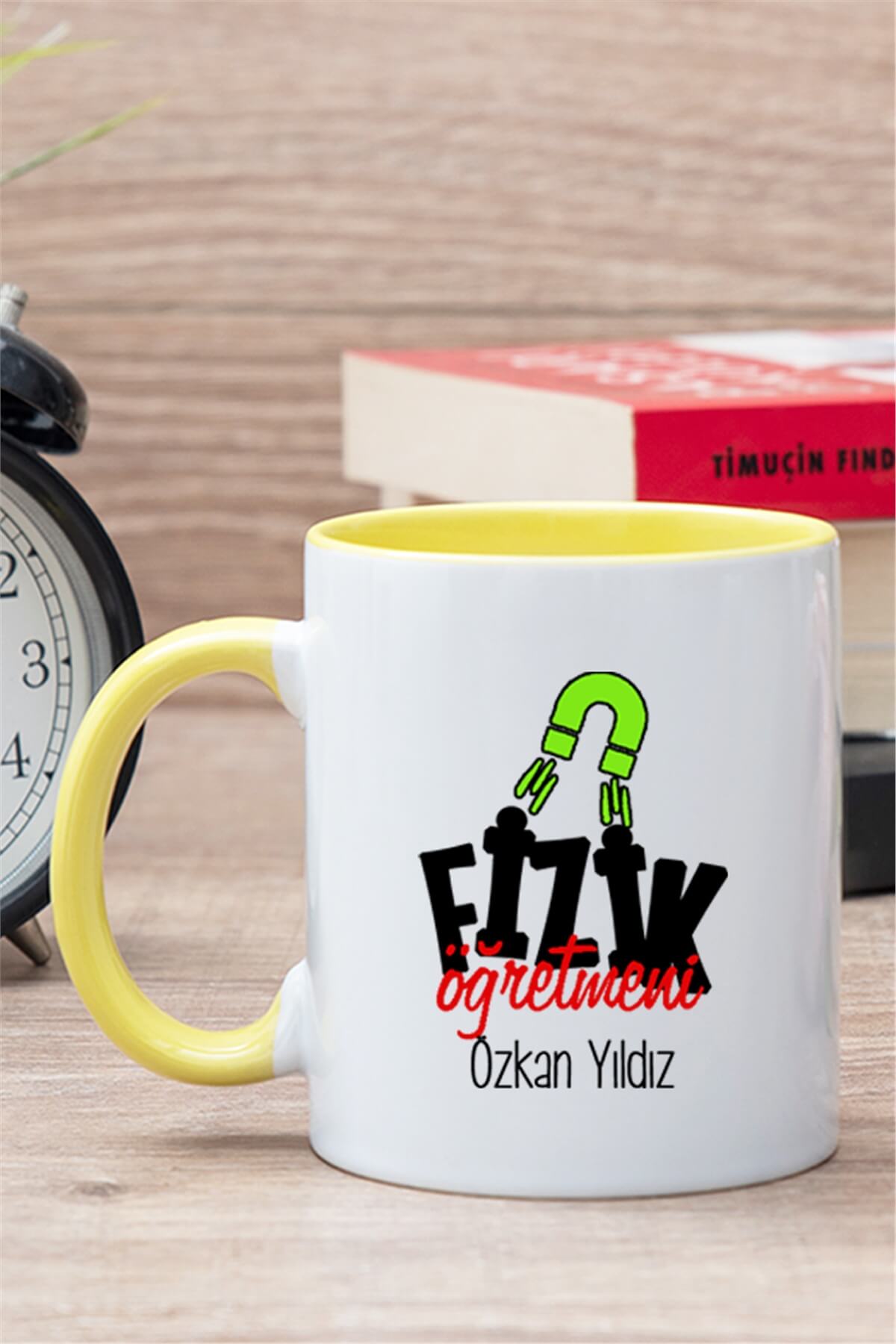 Fizik Öğretmeni İçi Renkli Kupa Bardak
