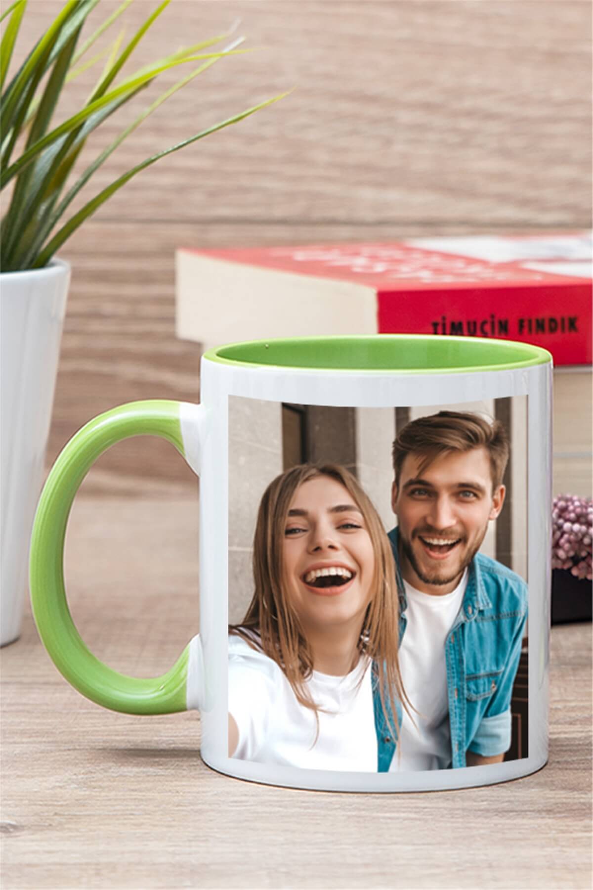 Fotoğraflı İçi Renkli Kupa Bardak