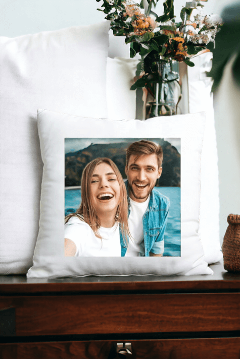 Fotoğraflı Saten Kare Yastık
