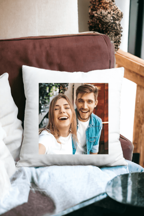 Fotoğraflı Saten Kare Yastık