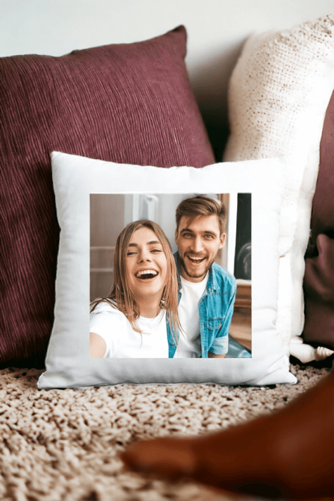 Fotoğraflı Saten Kare Yastık