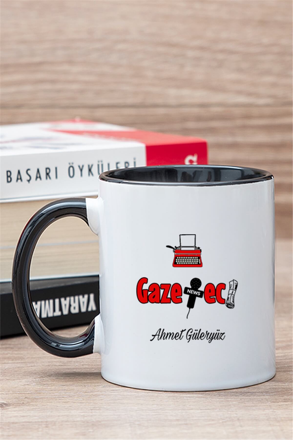 Gazeteci İçi Renkli Kupa Bardak