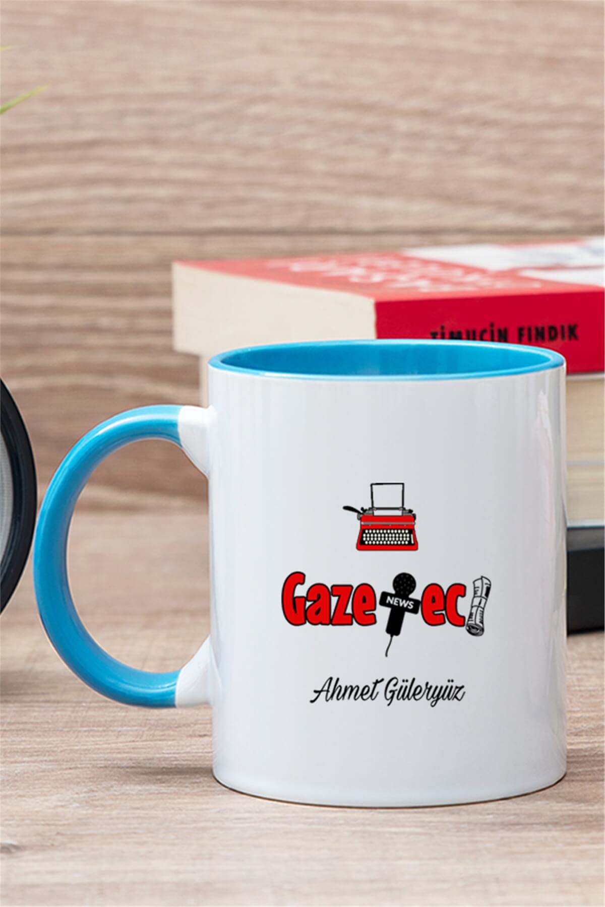 Gazeteci İçi Renkli Kupa Bardak