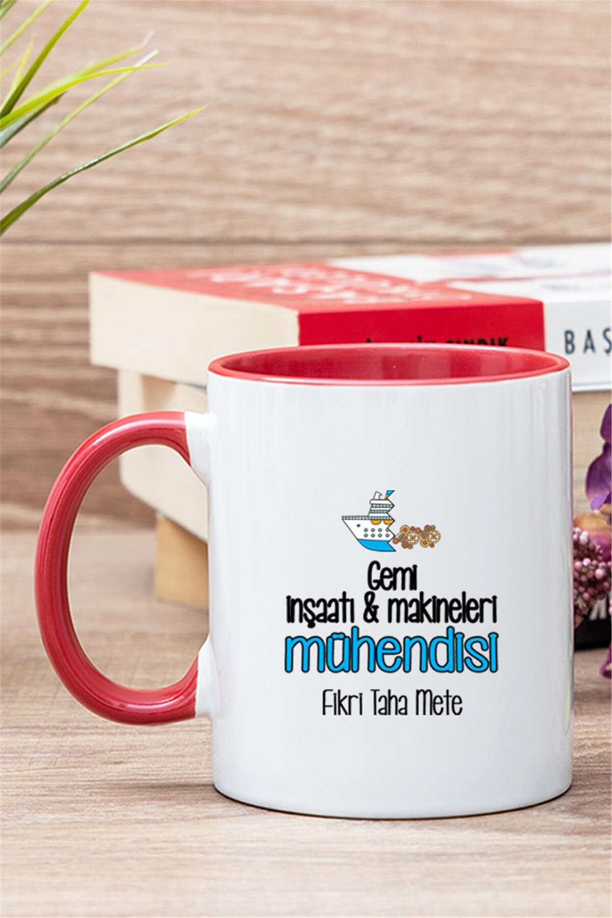 Gemi İnşaatı ve Mühendisi İçi Renkli Kupa Bardak