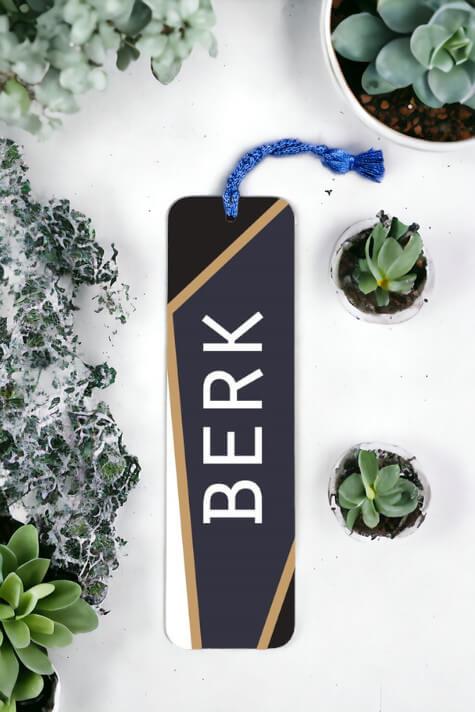 Geometrik Tasarım İsimli Metal Kitap Ayracı