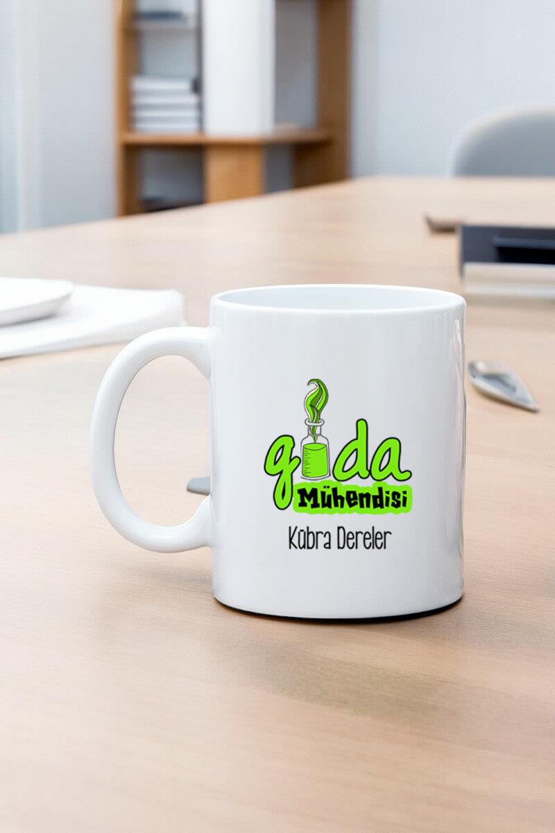 Gıda Mühendisine Hediye Beyaz Kupa Bardak