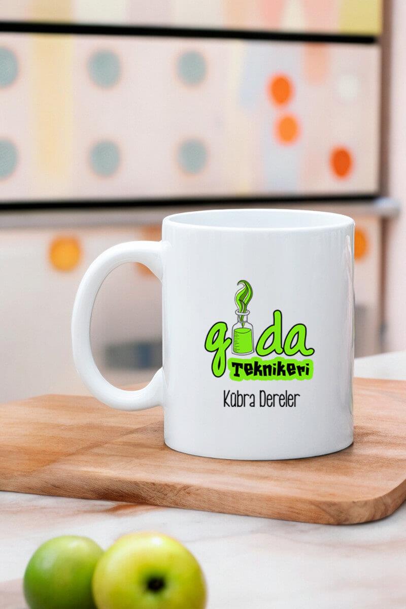 Gıda Teknikerine Hediye Beyaz Kupa Bardak