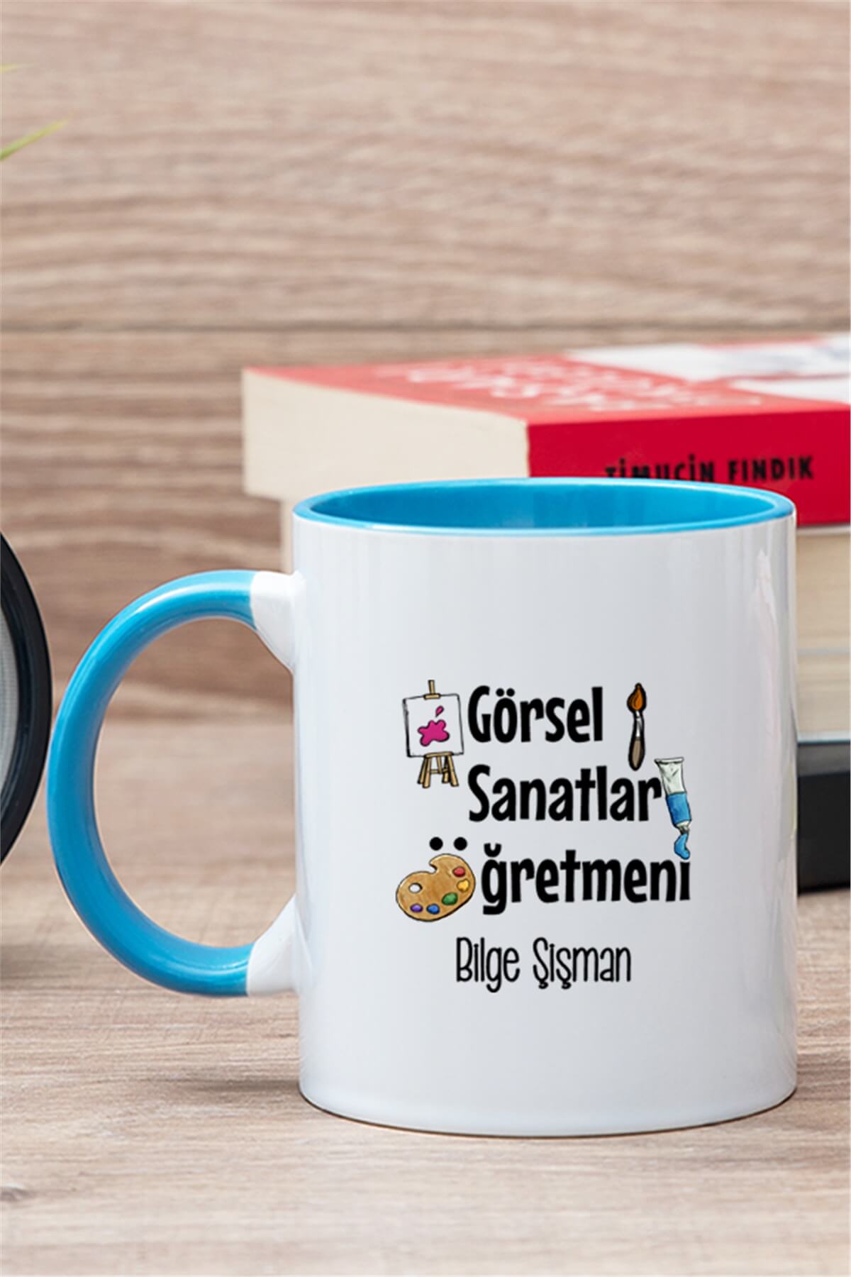 Görsel Sanatlar Öğretmeni İçi Renkli Kupa Bardak
