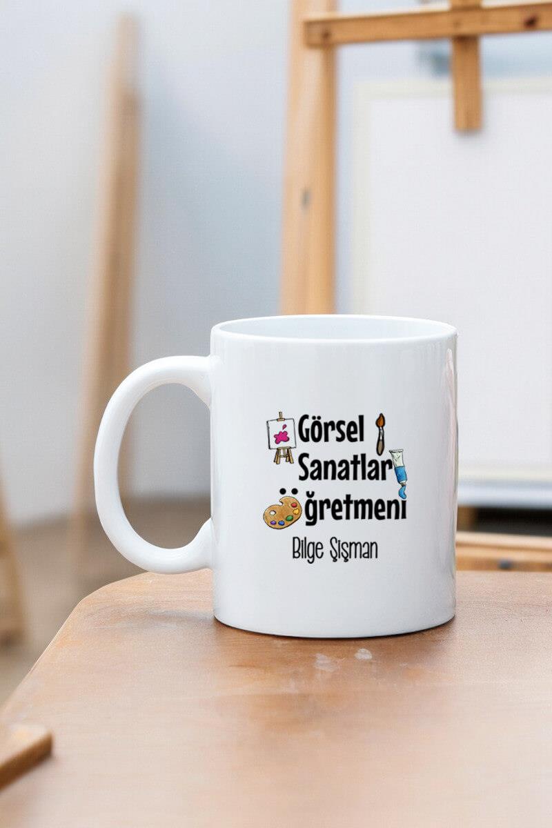 Görsel Sanatlar Öğretmenine Hediye Beyaz Kupa Bardak