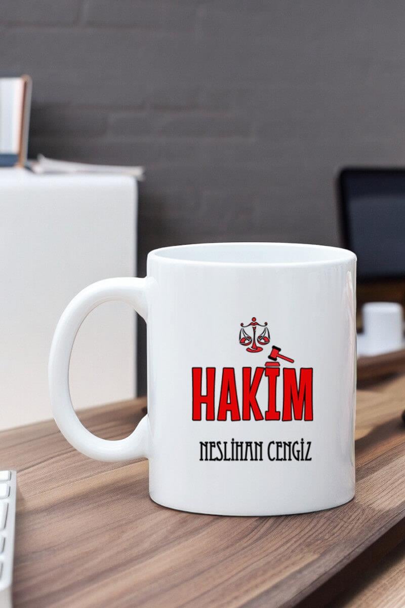 Hakime Hediye Beyaz Kupa Bardak