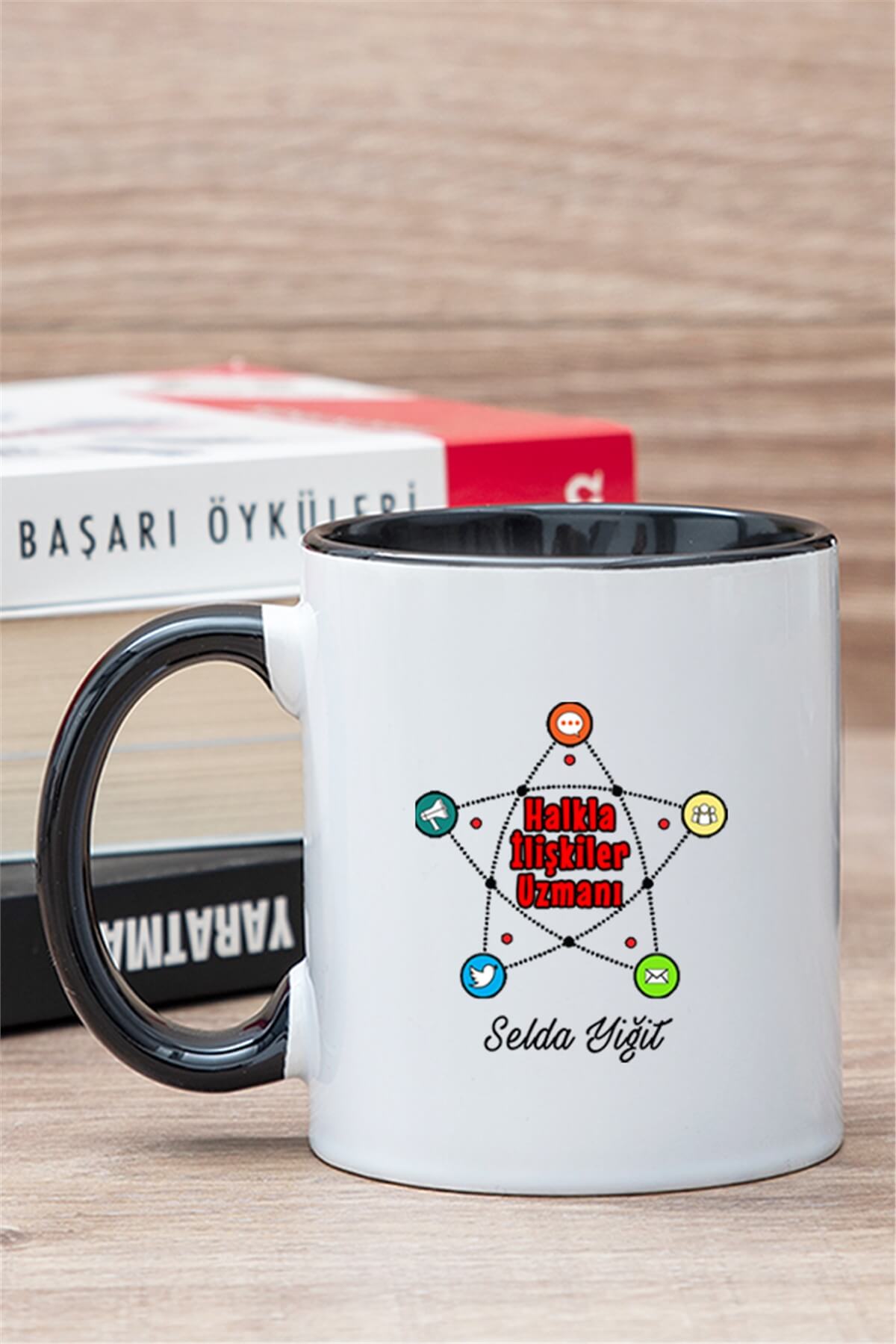 Halkla İlişkiler Uzmanı İçi Renkli Kupa Bardak