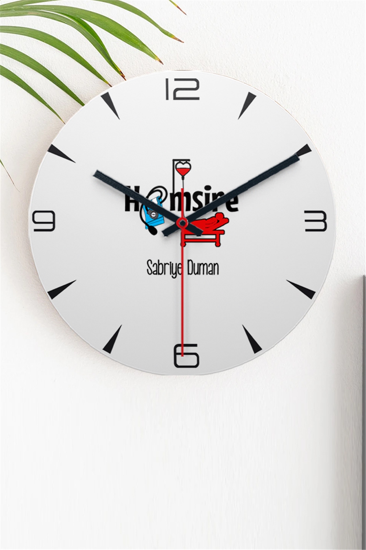 Hemşire Ahşap Duvar Saati