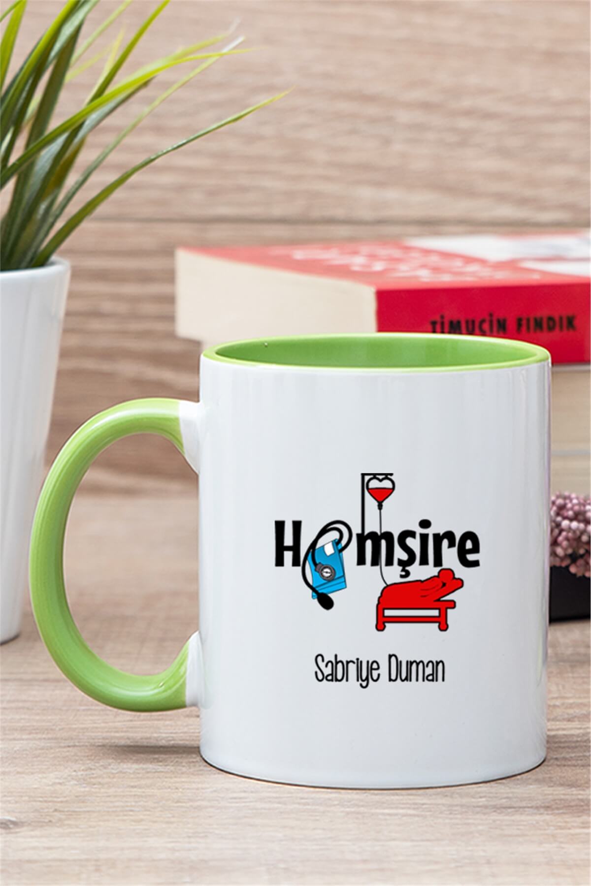 Hemşire İçi Renkli Kupa Bardak