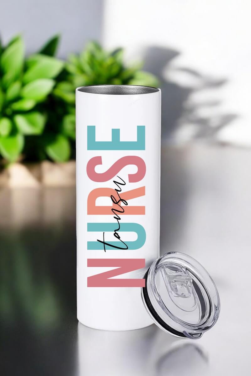 Hemşireye Hediye İsme Özel Çelik Pipetli Termos Bardak